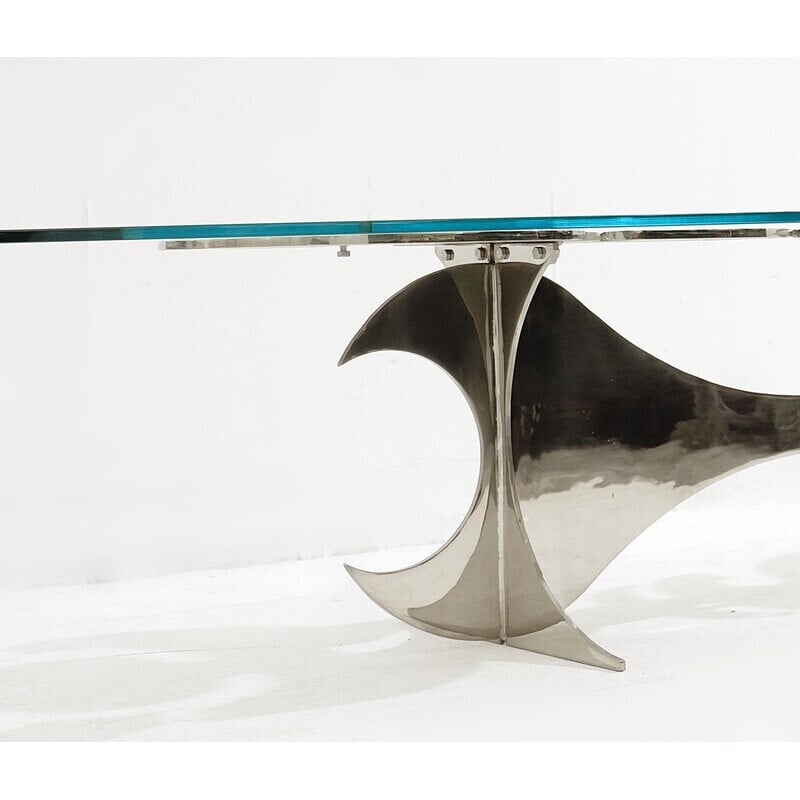 Vintage coffee table "Elipse" by Armand Jonckers, 1980s