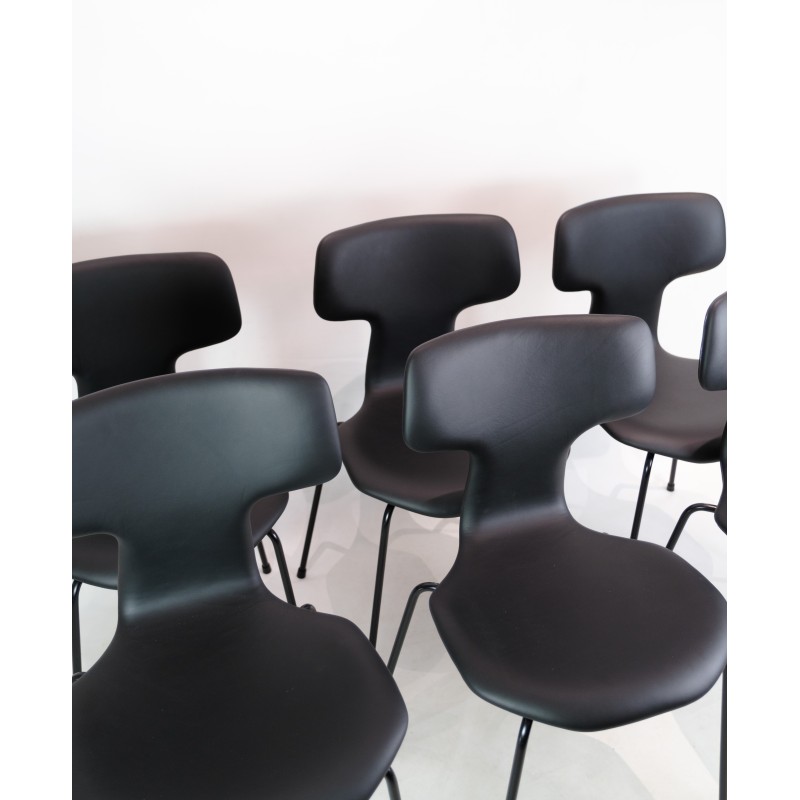 Set of 6 vintage T-chairs model 3103 by Arne Jacobsen for Fritz Hansen