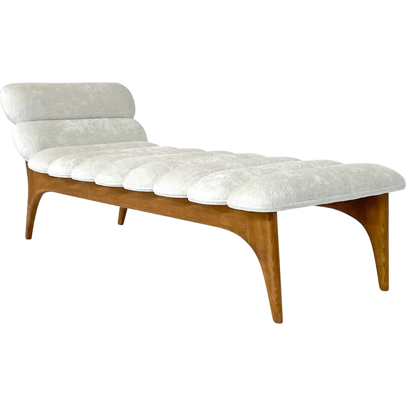 Vintage daybed in wood and fabric, Italy