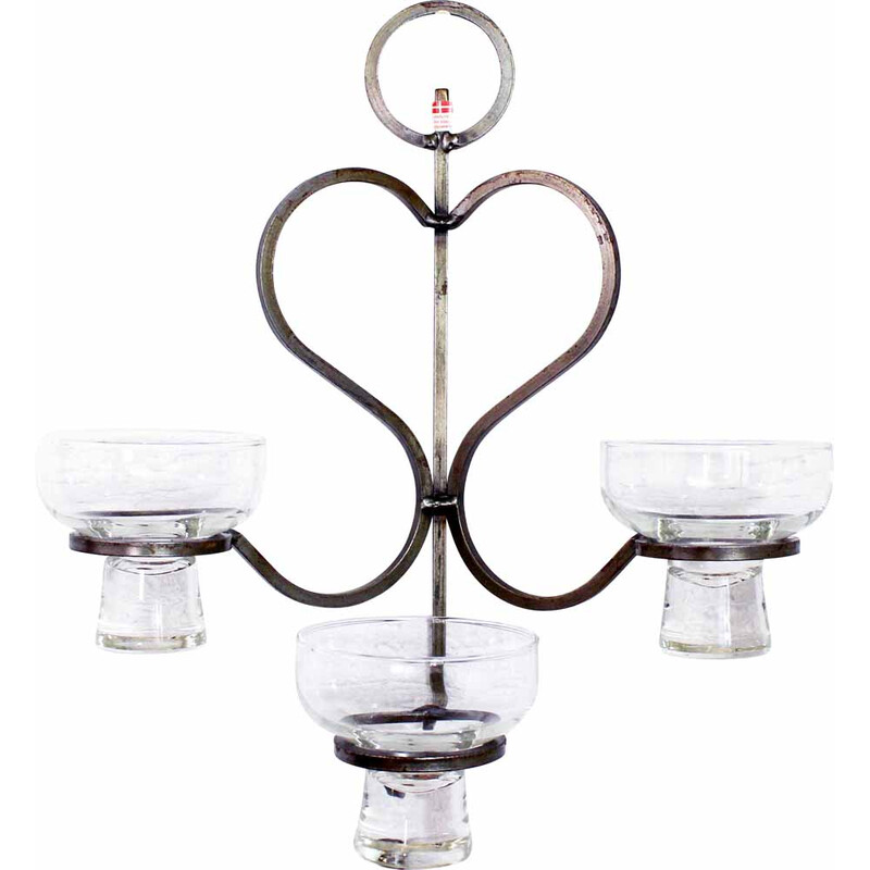 Candelabro de pared vintage escandinavo de Harlyk, 1960-1970