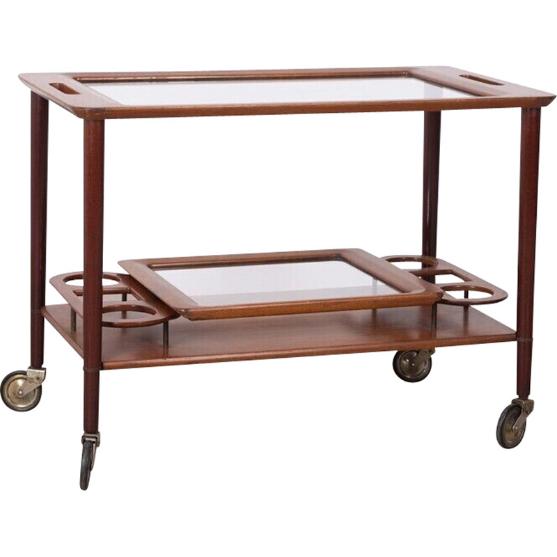 Vintage wooden trolley by Cesare Lacca, 1950s
