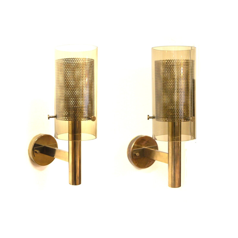 Pair of vintage wall lamps "V147" by Hans Agne Jakobsson, Sweden 1970