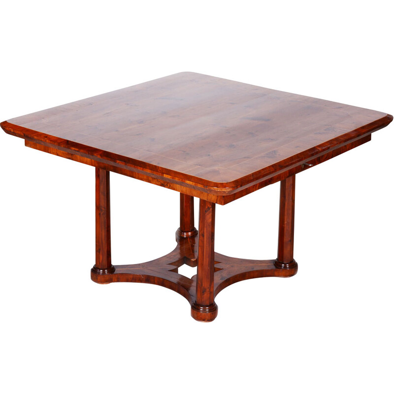 Vintage Biedermeier dining table in yew-tree, Austria 1830s