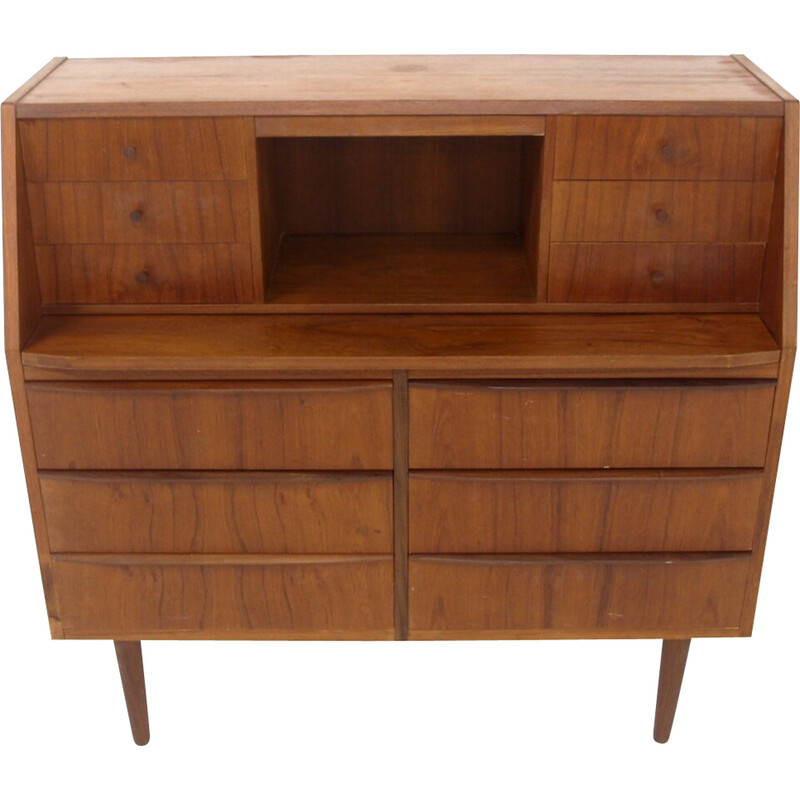 Scandinavian vintage teak secretary, Denmark 1960