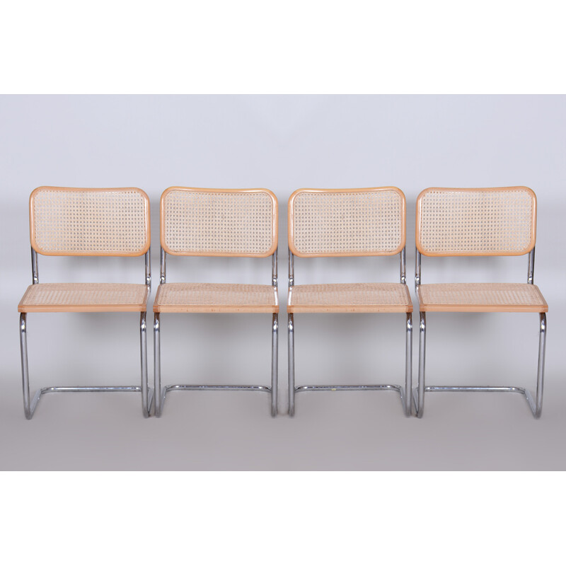 Set of 4 vintage Bauhaus chairs, Italy 1960s