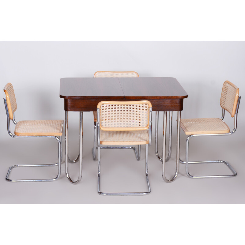 Set of 4 vintage Bauhaus chairs, Italy 1960s