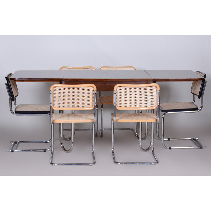 Conjunto de 4 cadeiras Bauhaus vintage, Itália Anos 60