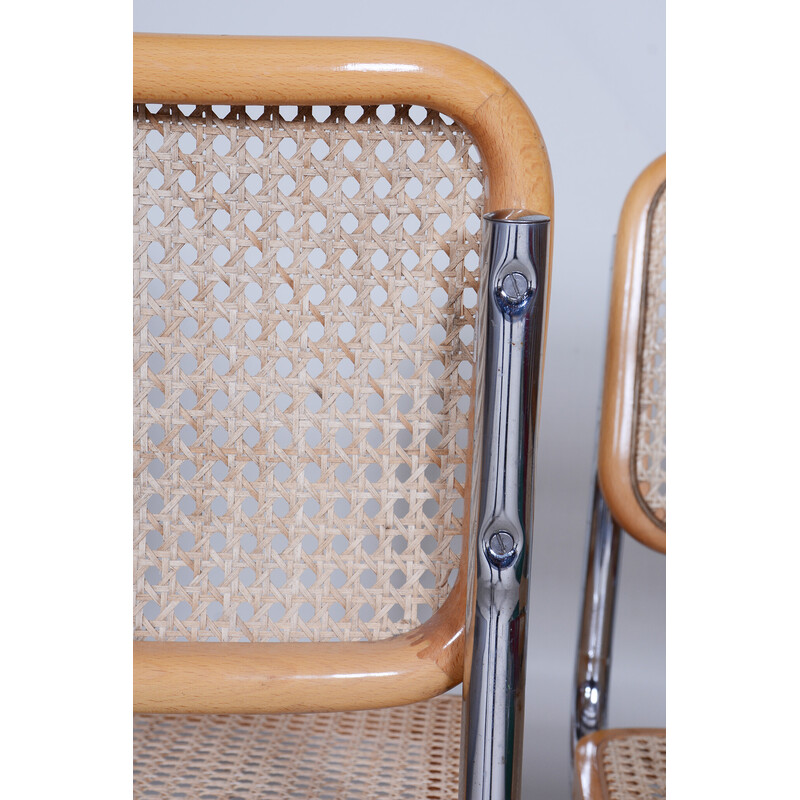 Ensemble de 4 chaises Bauhaus vintage, Italie 1960