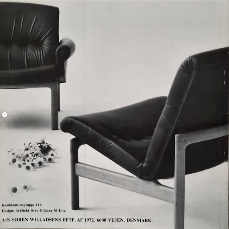 Group vintage living room set by Sven Ellekær for Søren Willadsen, Denmark 1960