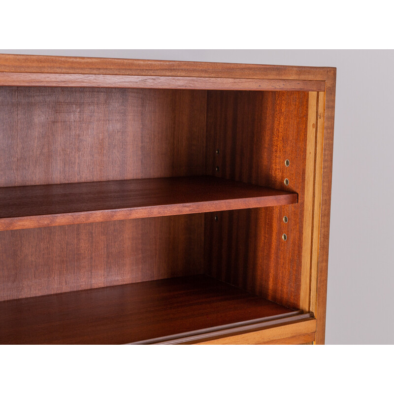 Vintage walnut display cabinet, Germany 1960s