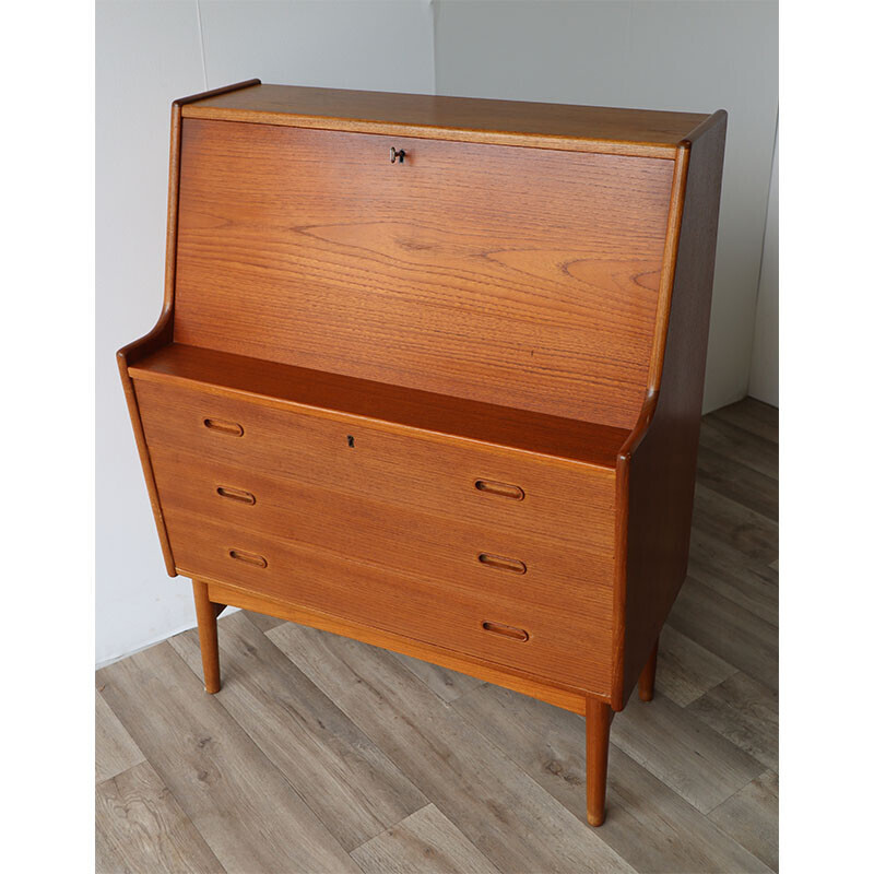 Scandinavian vintage teak secretary by Arne Wahl Iversen for Vinde Møbelfabrik, 1960