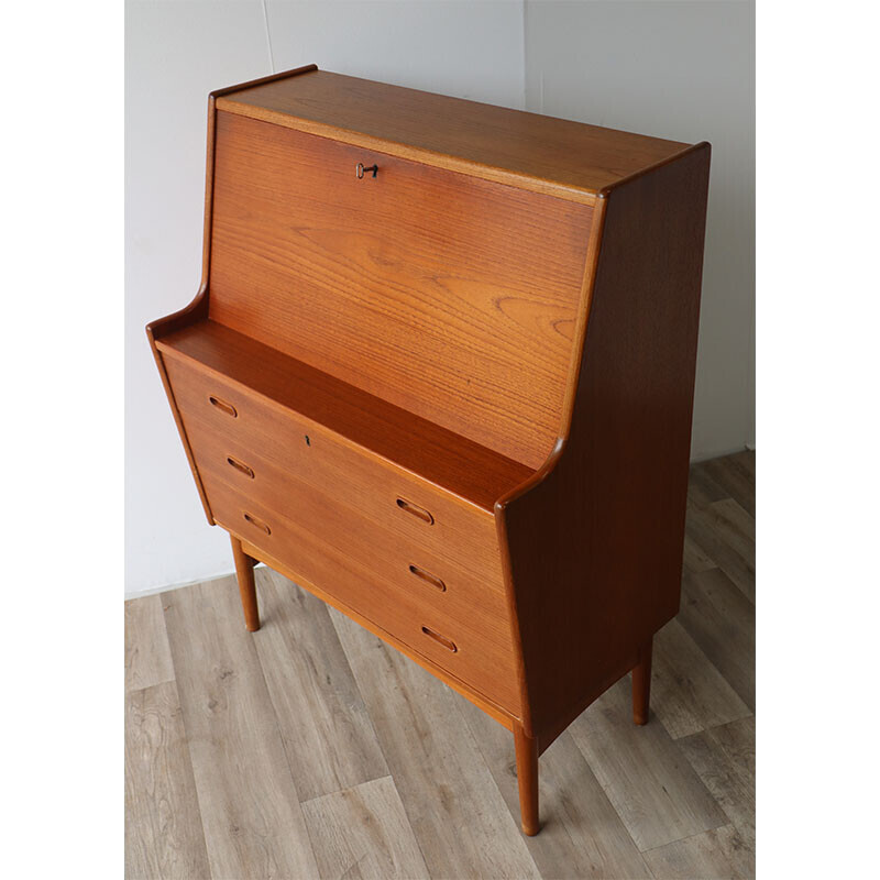 Scandinavian vintage teak secretary by Arne Wahl Iversen for Vinde Møbelfabrik, 1960