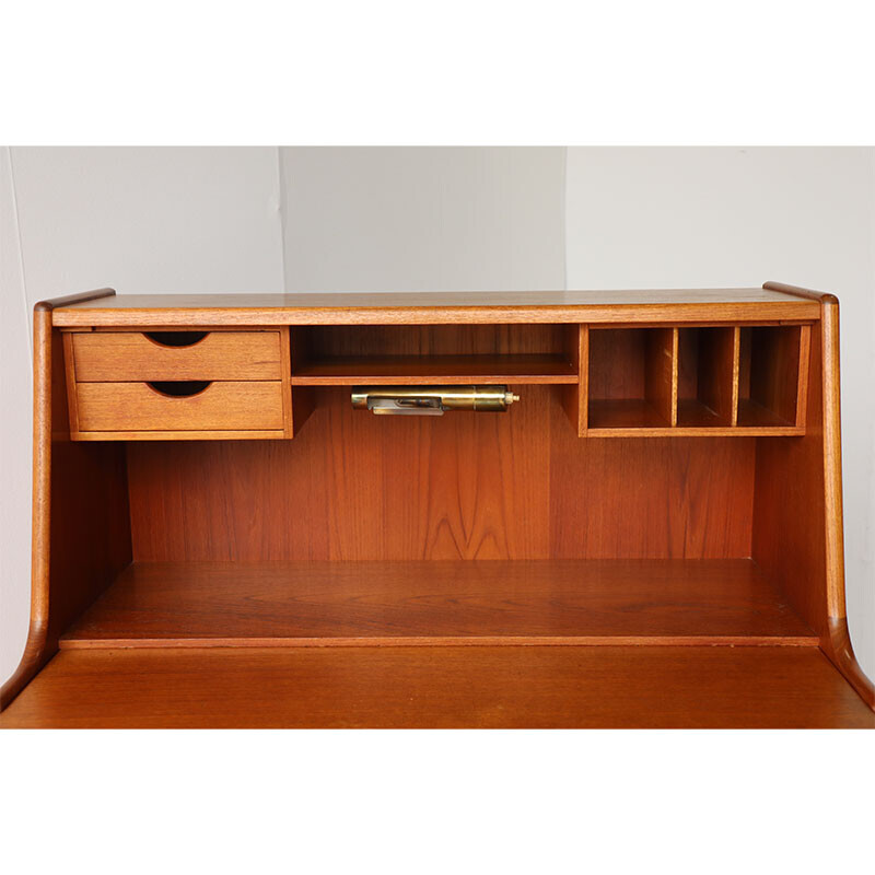 Scandinavian vintage teak secretary by Arne Wahl Iversen for Vinde Møbelfabrik, 1960