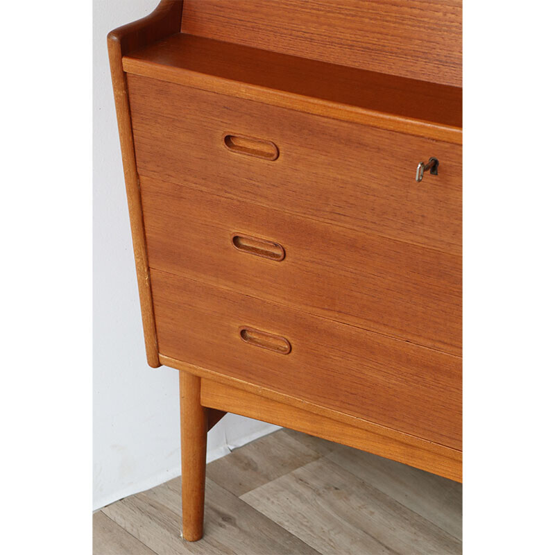 Scandinavian vintage teak secretary by Arne Wahl Iversen for Vinde Møbelfabrik, 1960