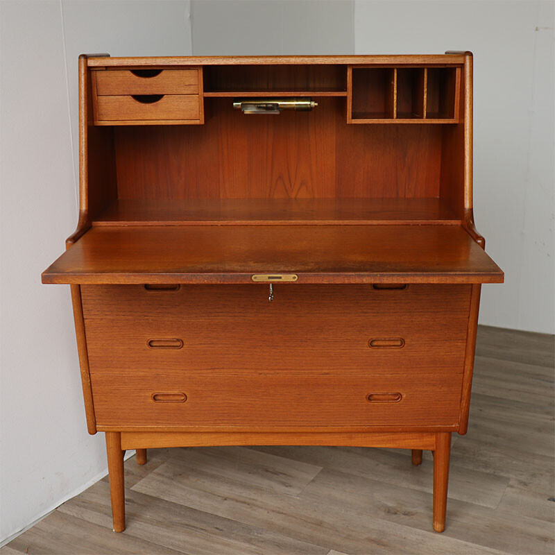 Scandinavian vintage teak secretary by Arne Wahl Iversen for Vinde Møbelfabrik, 1960