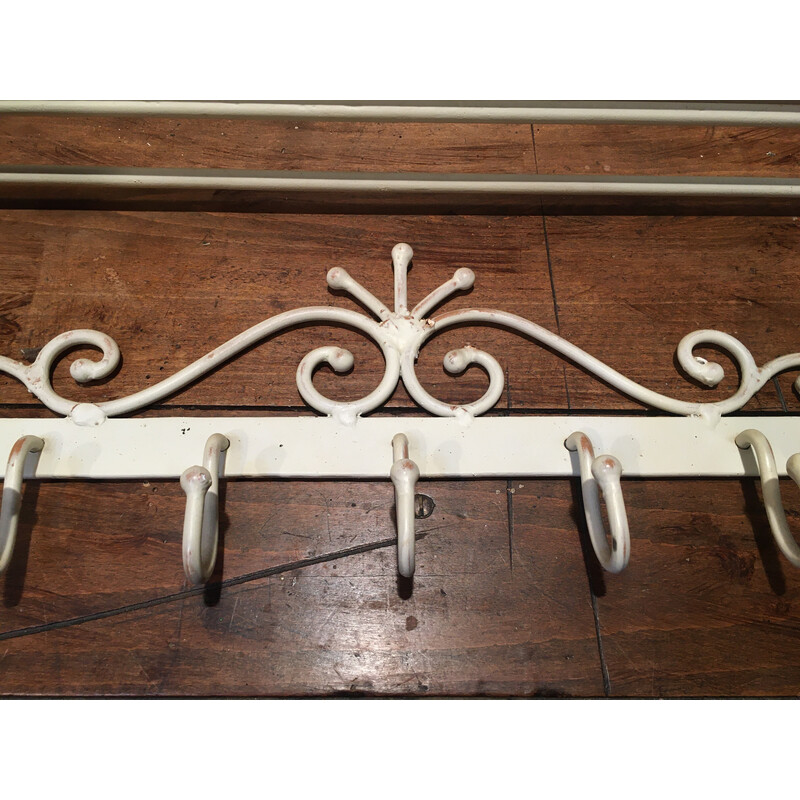 Vintage wrought iron coat rack