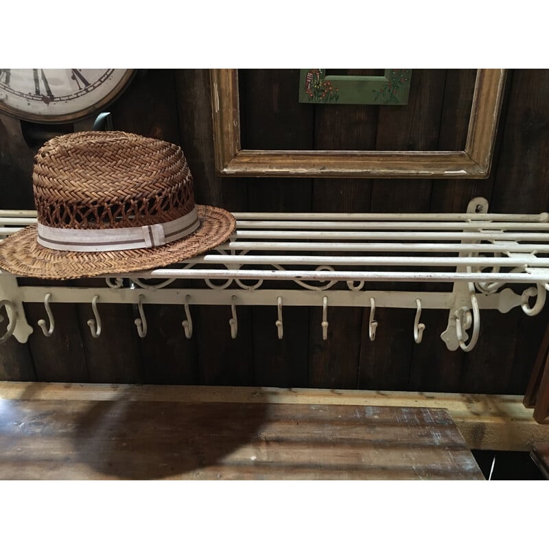 Vintage wrought iron coat rack