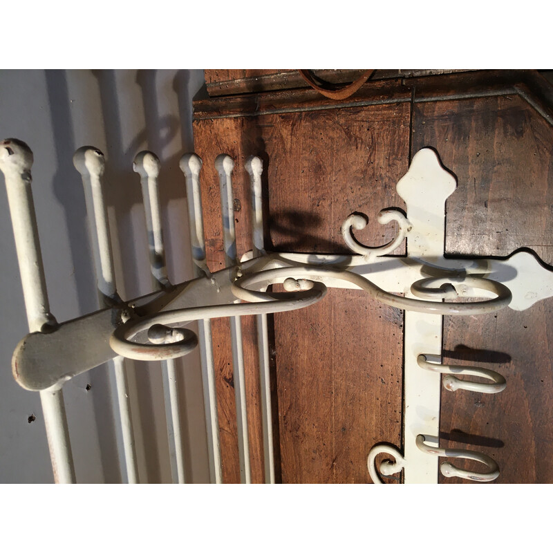 Vintage wrought iron coat rack