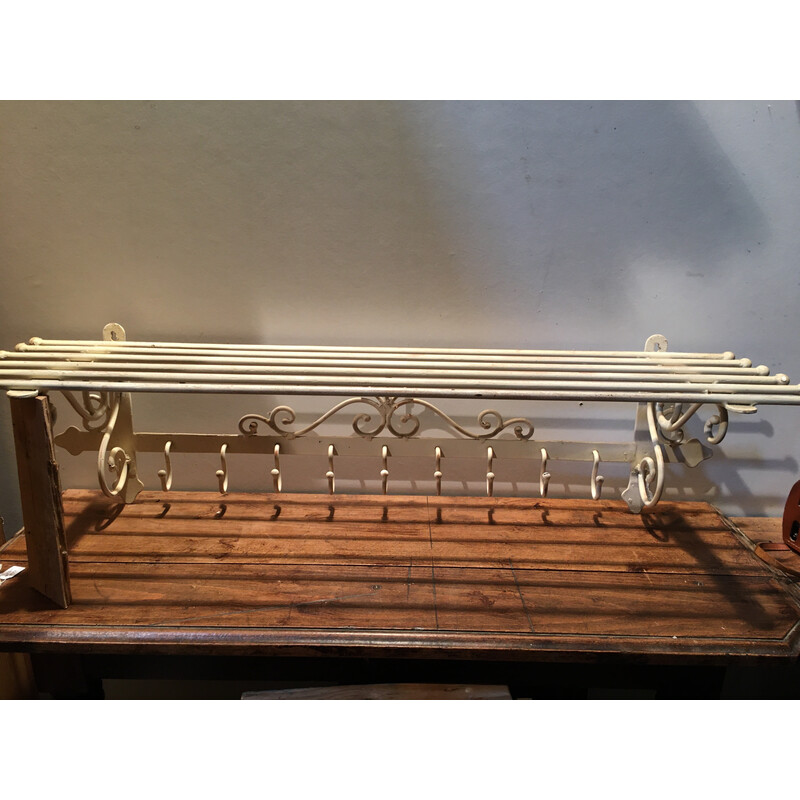 Vintage wrought iron coat rack