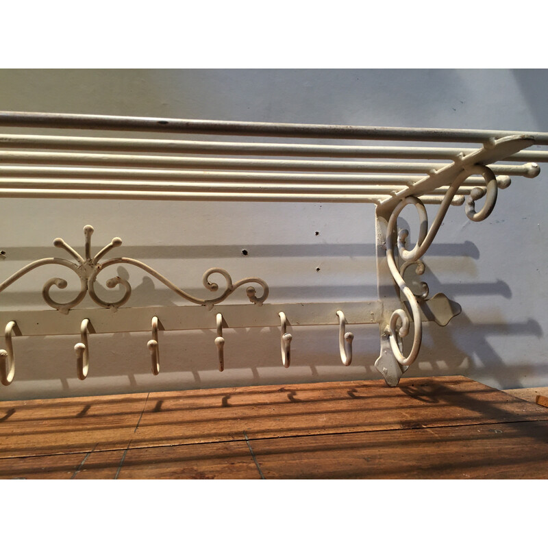 Vintage wrought iron coat rack