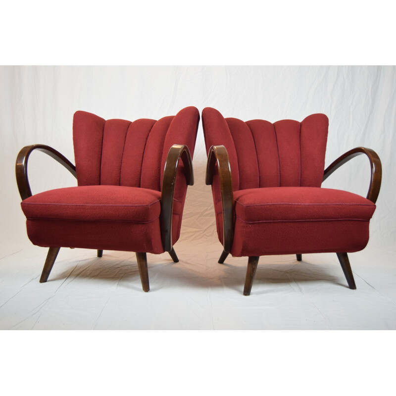 Czech Halabala armchair - 1950s 