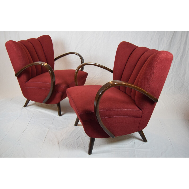 Czech Halabala armchair - 1950s 