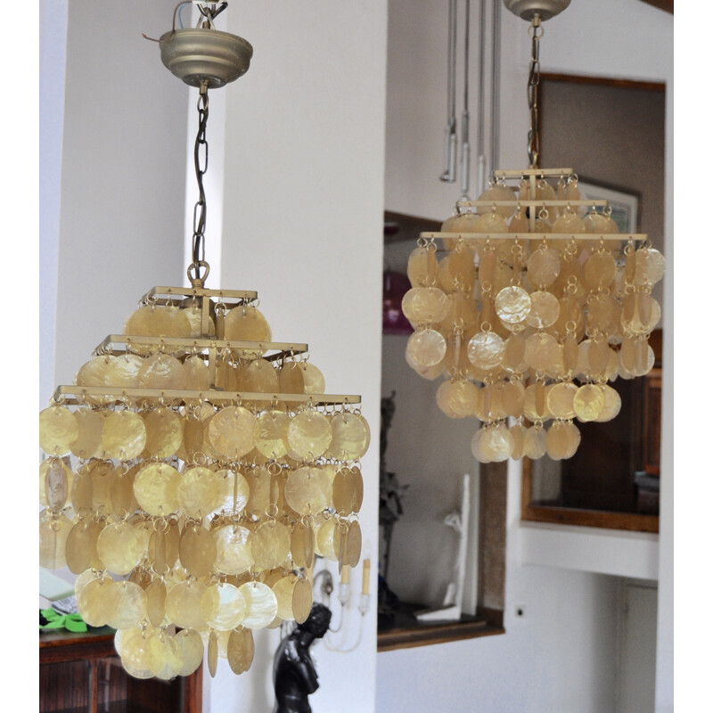 Pair of chandeliers by Verner Panton - 1970s