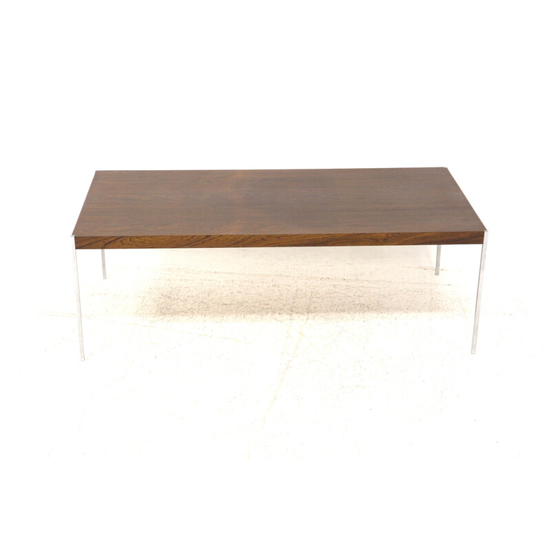 Vintage rosewood coffee table by Uno and Östen Kristiansson for Luxus, Sweden 1960