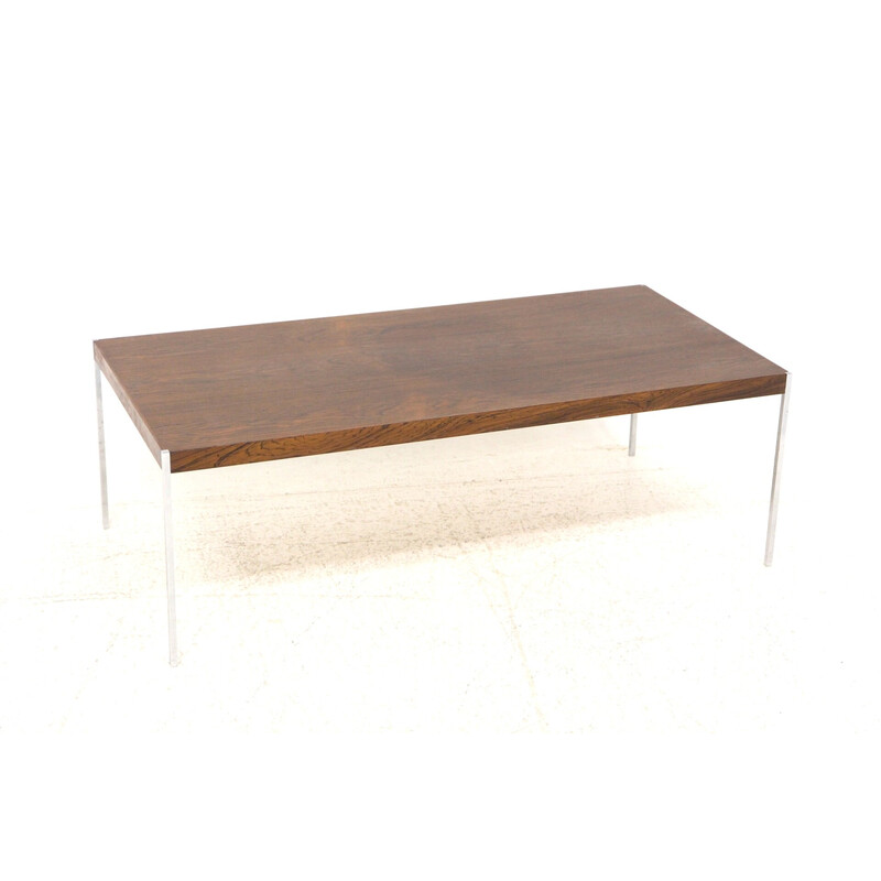 Table basse vintage en palissandre par Uno et Östen Kristiansson pour Luxus, Suède 1960