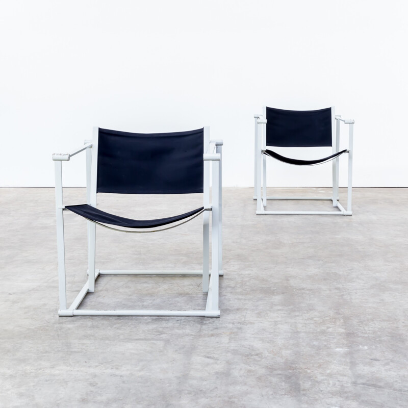 Pair of cubic chairs by Radboud van Beekum for Pastoe - 1980s