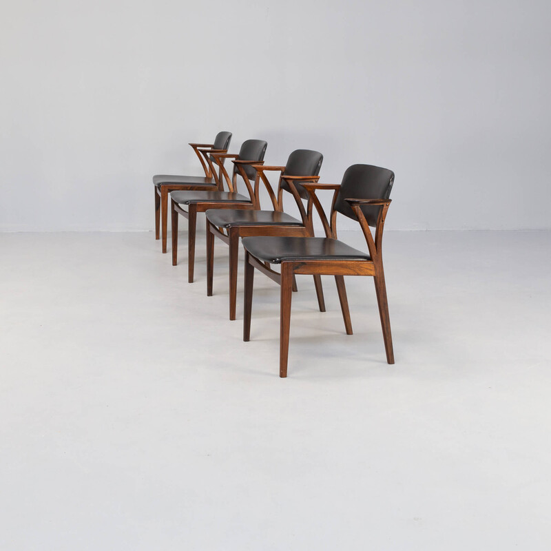 Set of 4 vintage dining chairs by Kai Kristiansen for Bovenkamp
