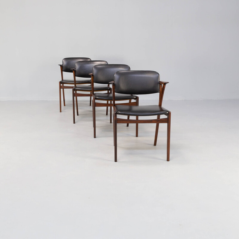 Set of 4 vintage dining chairs by Kai Kristiansen for Bovenkamp