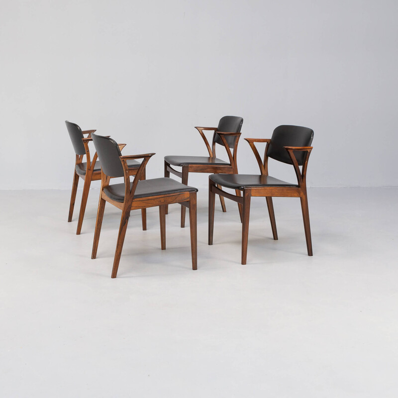 Set of 4 vintage dining chairs by Kai Kristiansen for Bovenkamp