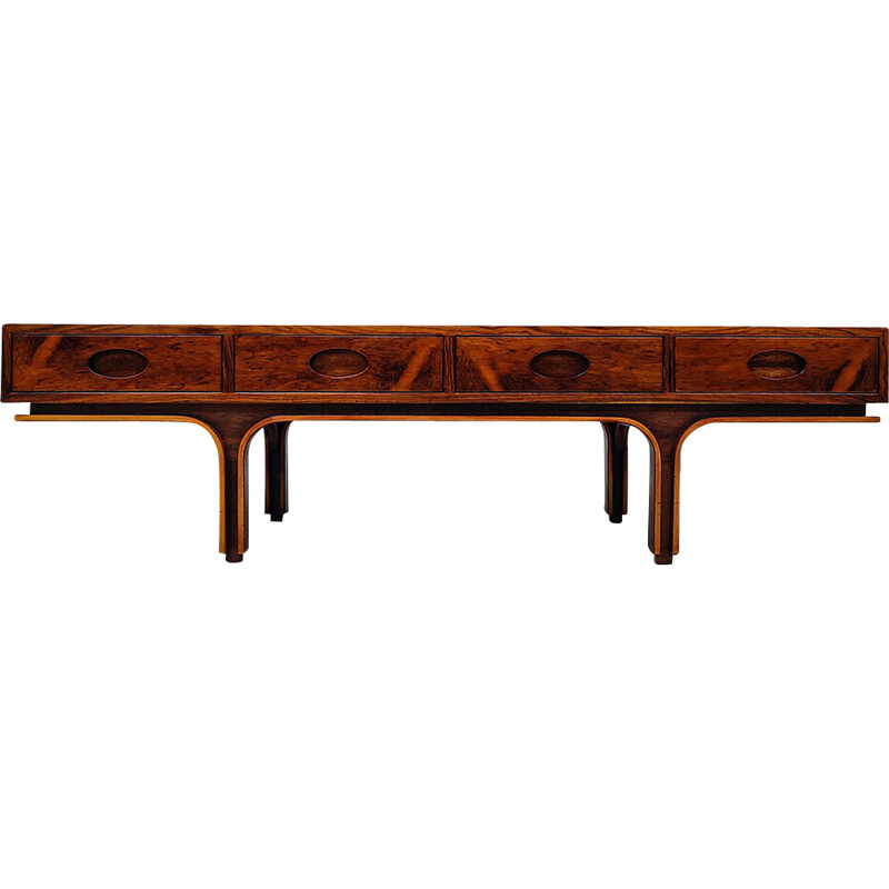 Mid-century wooden coffee table by Gianfranco Frattini for Bernini, Italy 1960s