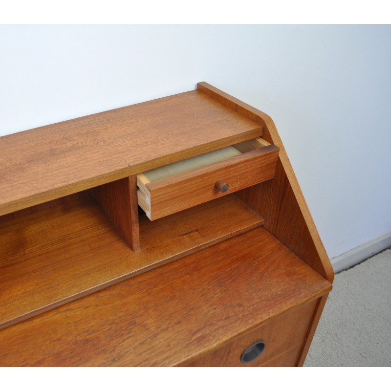 Scandinavian vintage teak secretary, 1970s