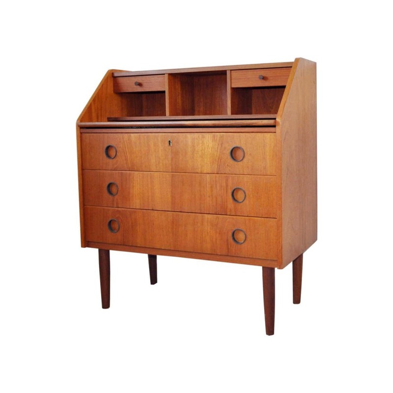 Scandinavian vintage teak secretary, 1970s