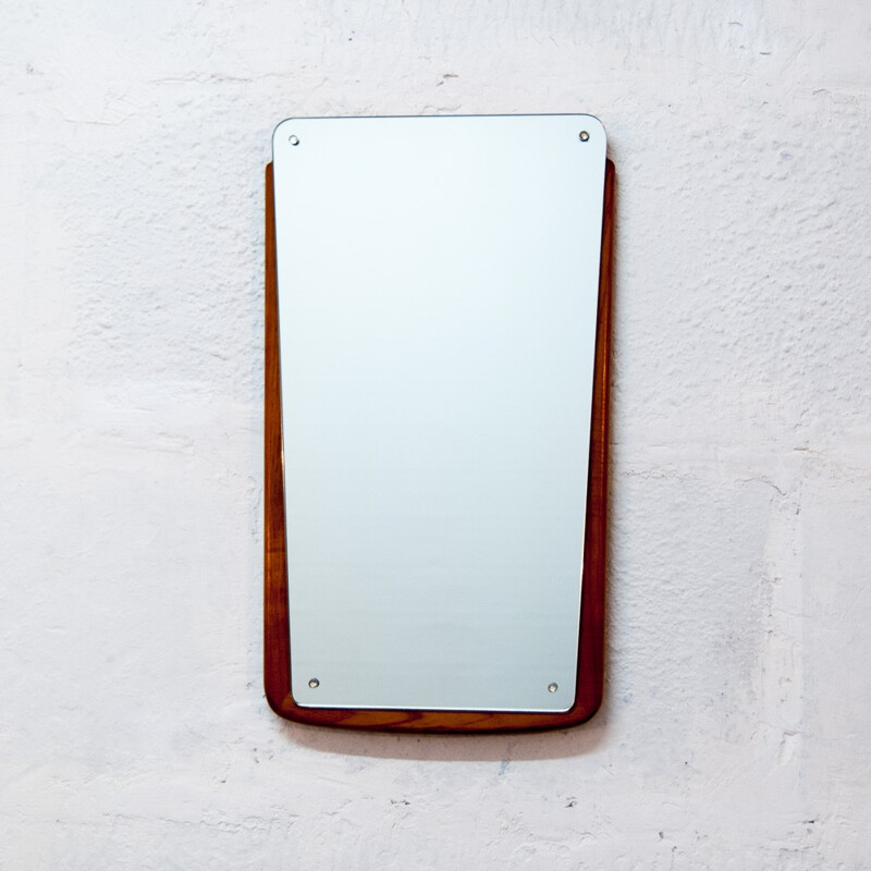 Scandinavian vintage splayed mirror - 1950s