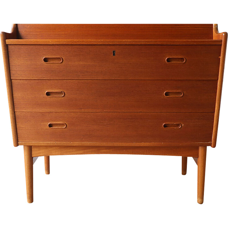 Scandinavian vintage teak secretary by Arne Wahl Iversen for Vinde Møbelfabrik, 1960