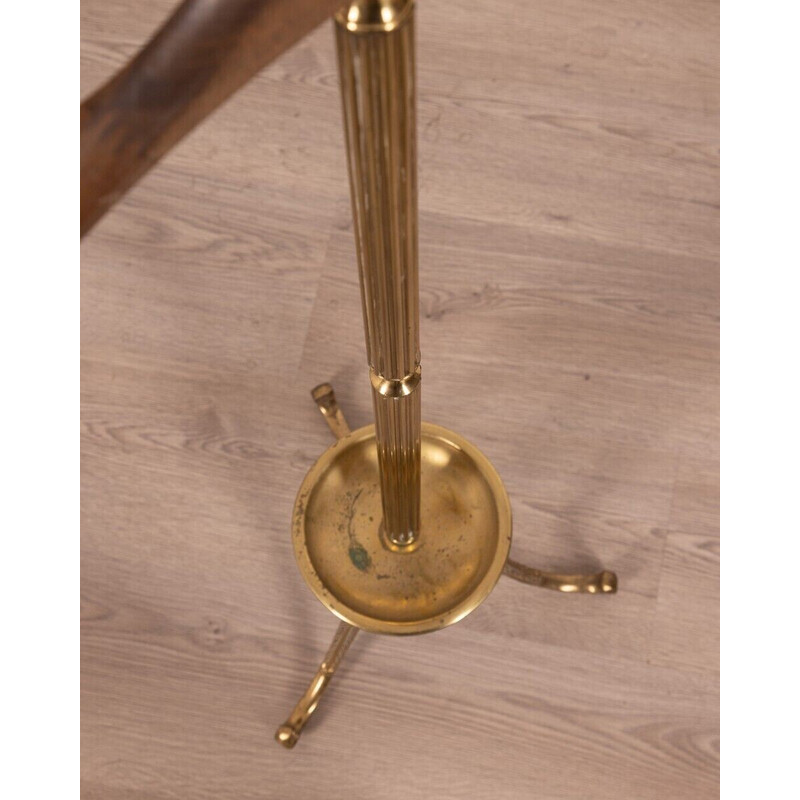 Vintage valet stand in brass and wood, 1960s