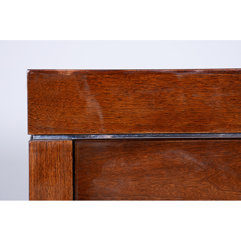 Mid-century walnut writing desk, Czechia 1960s