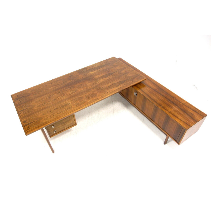 Vintage rosewood desk by Arne Vodder, Denmark 1960