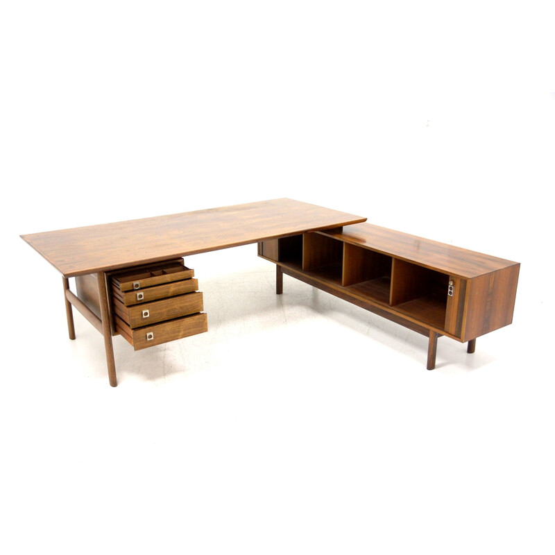 Vintage rosewood desk by Arne Vodder, Denmark 1960