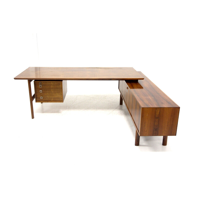 Vintage rosewood desk by Arne Vodder, Denmark 1960