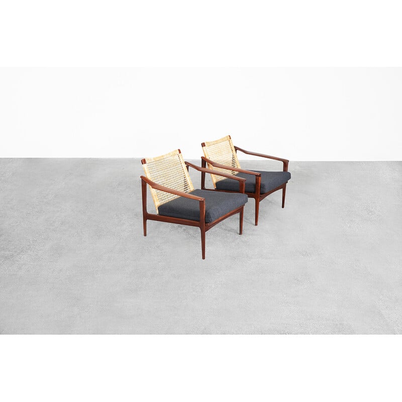 Pair of Danish vintage teak armchairs by Ib Kofod-Larsen, 1960s