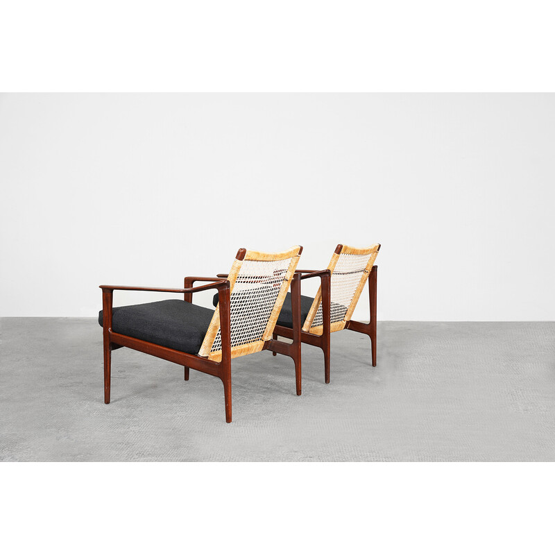 Pair of Danish vintage teak armchairs by Ib Kofod-Larsen, 1960s