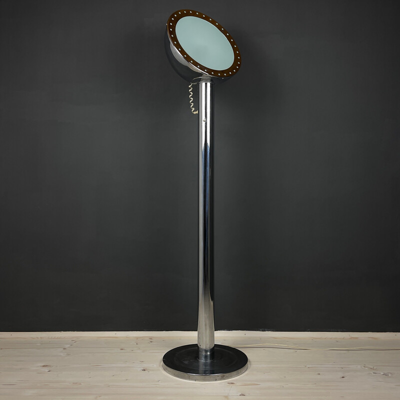 Vintage metal floor lamp with magnet by Goffredo Reggiani, Italy 1960s