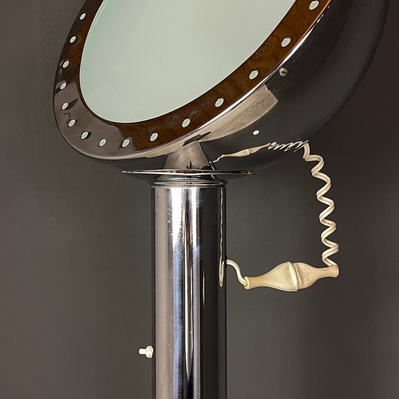 Lampada da terra vintage in metallo con magnete di Goffredo Reggiani, Italia 1960