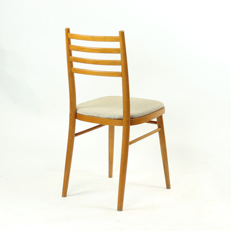 Mid century chair in blond wood, Czechoslovakia 1960s