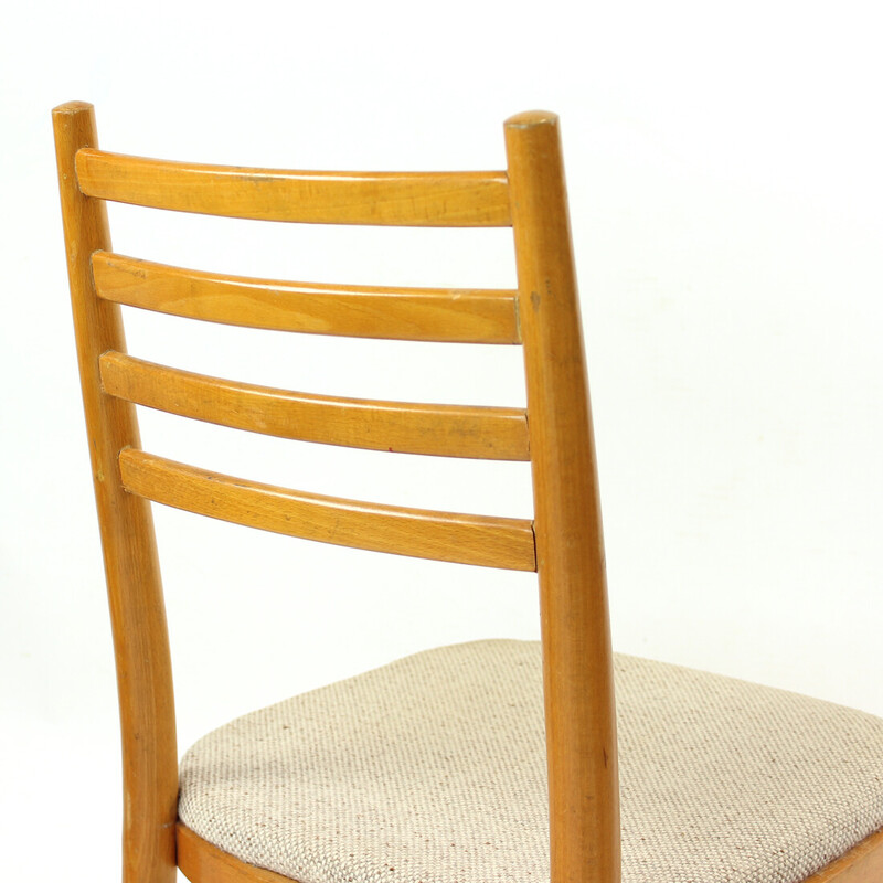 Mid century chair in blond wood, Czechoslovakia 1960s