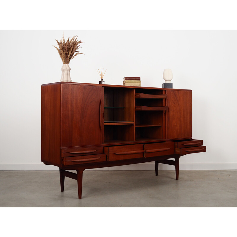 Vintage Danish teak highboard by Johannes Andersen, 1960s